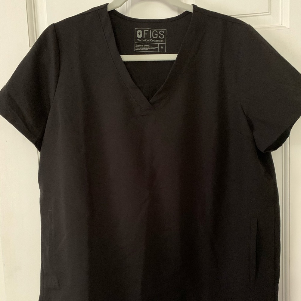 Medium Black Maternity Figs Scrubs Set